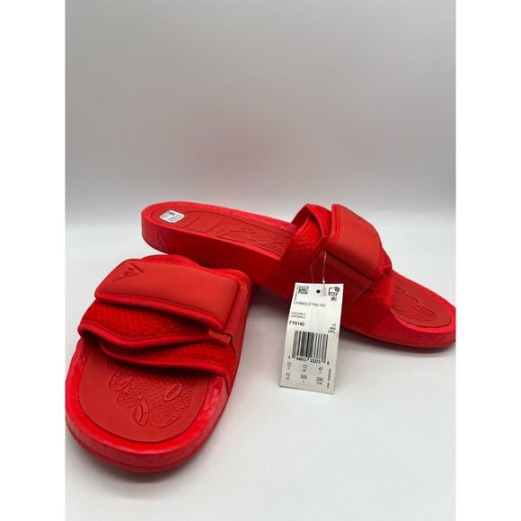 adidas Boost Slide Pharrell Active Red FY6140 Men's Size 12 New - Picture 5 of 12
